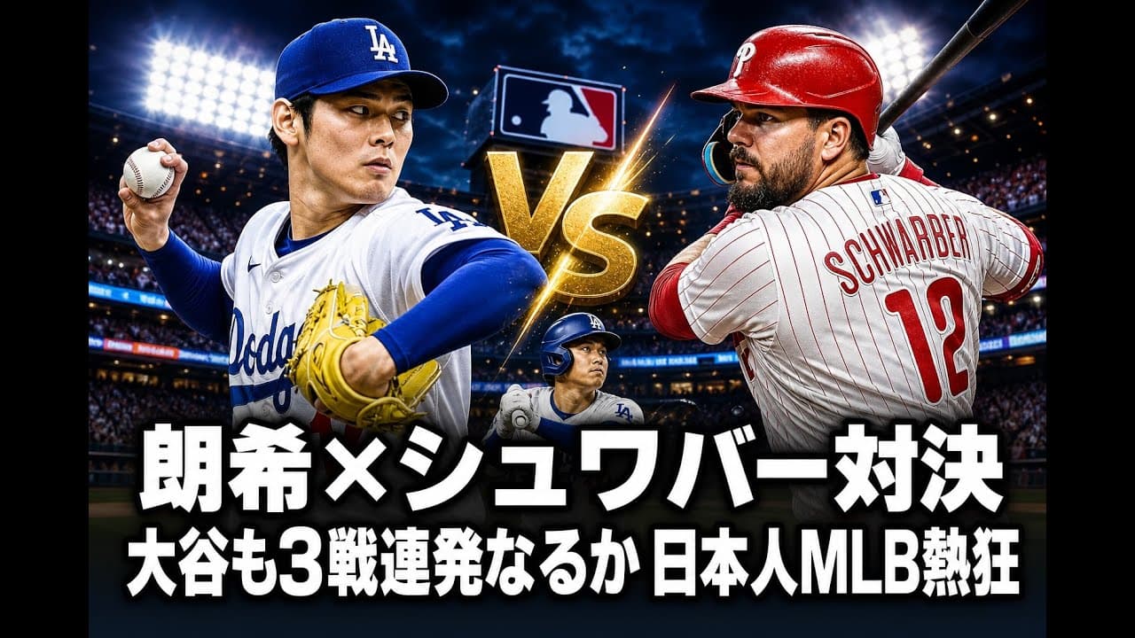 スポーツニュース: 朗希×シュワバー対決 大谷も3戦連発なるか 日本人MLB熱狂