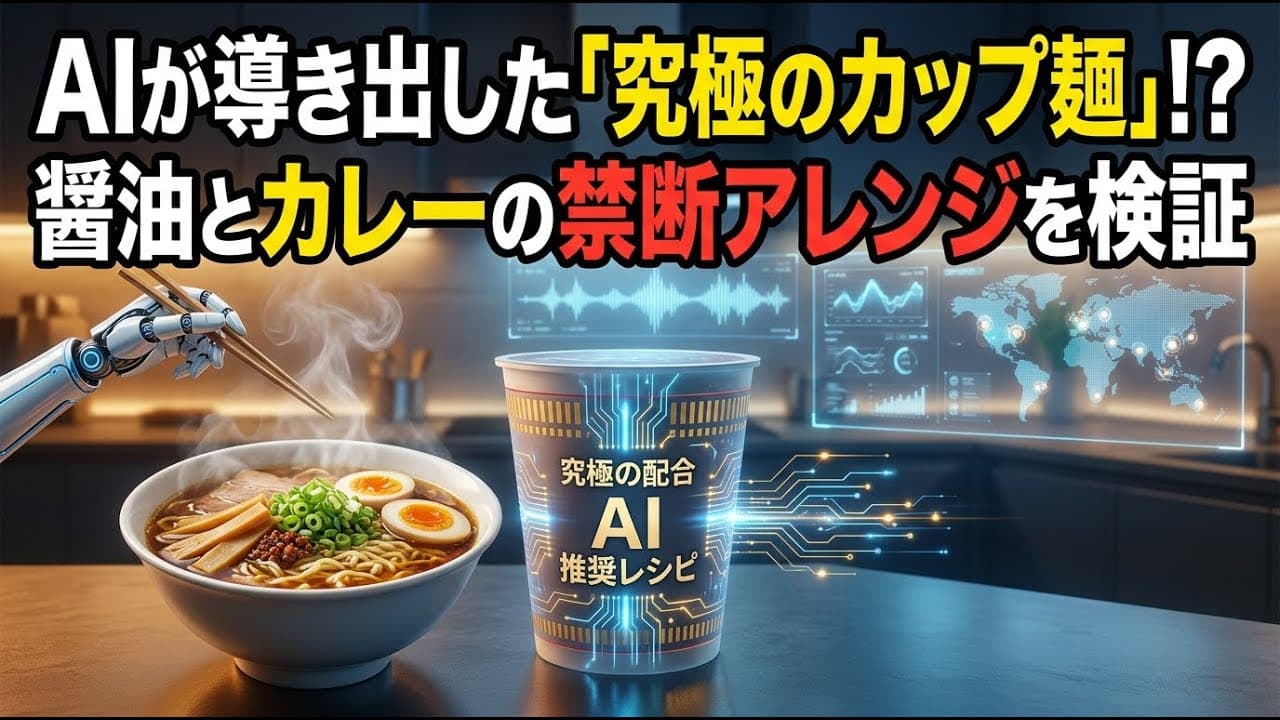 グルメニュース: AIが導き出した「究極のカップ麺」!? 醤油とカレーの禁断アレンジを検証