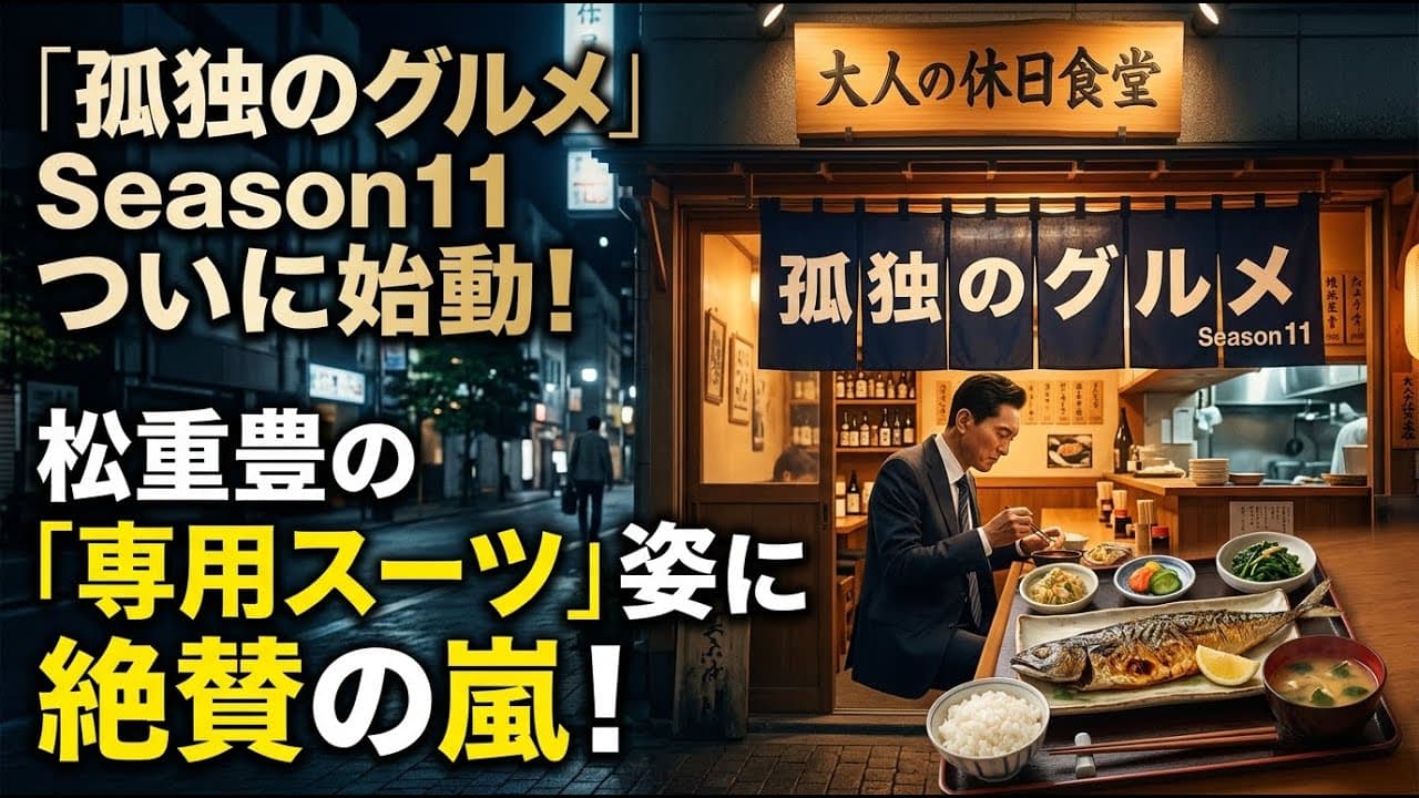 エンタメニュース: ドラマ『孤独のグルメ』Season11がついに始動！松重豊の「専用スーツ」姿に絶賛の嵐