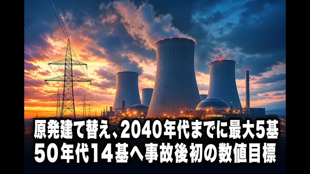 政治ニュース: 原発建て替え、2040年代までに最大5基　50年代14基へ事故後初の数値目標