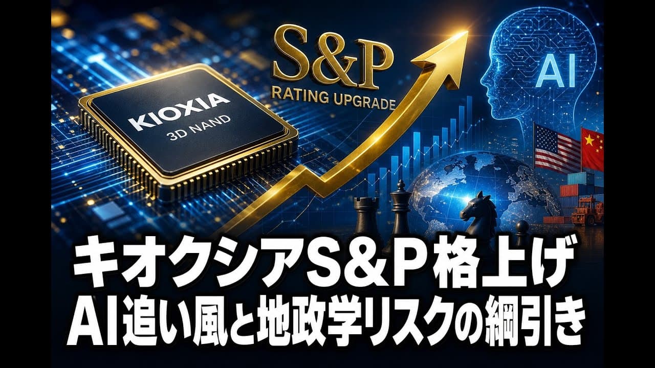 ビジネスニュース: キオクシアS&P格上げ AI追い風と地政学リスクの綱引き