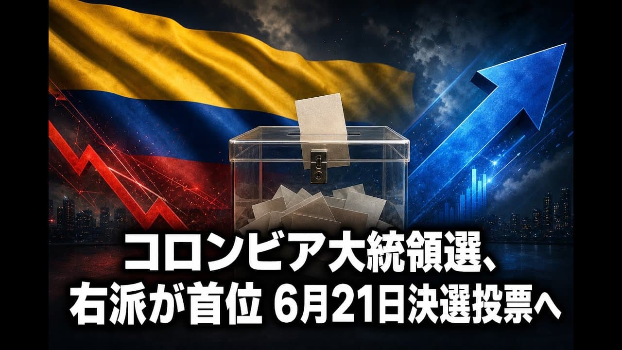 政治ニュース: コロンビア大統領選、右派が首位 6月21日決選投票へ