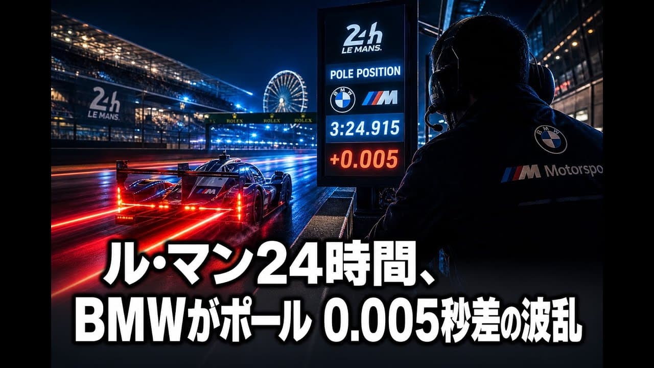 スポーツニュース: ル・マン24時間、BMWがポール 0.005秒差の波乱