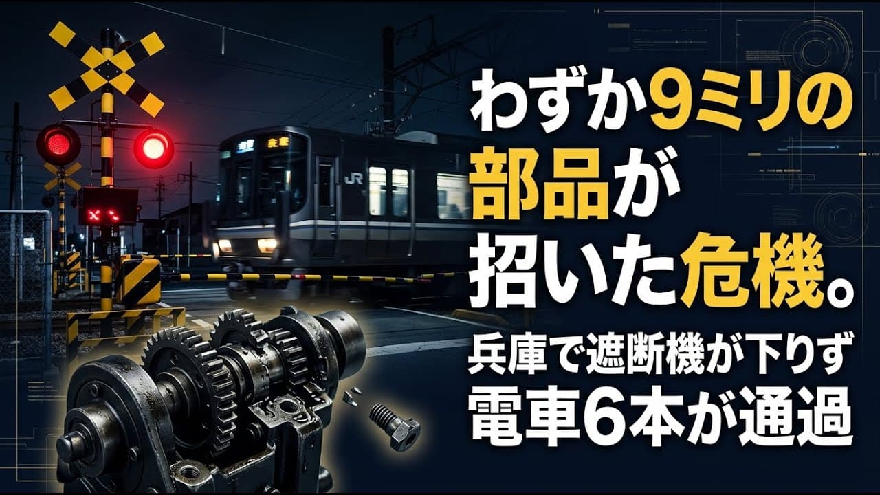交通ニュース: わずか9ミリの部品が招いた危機。兵庫で遮断機が下りず電車6本が通過