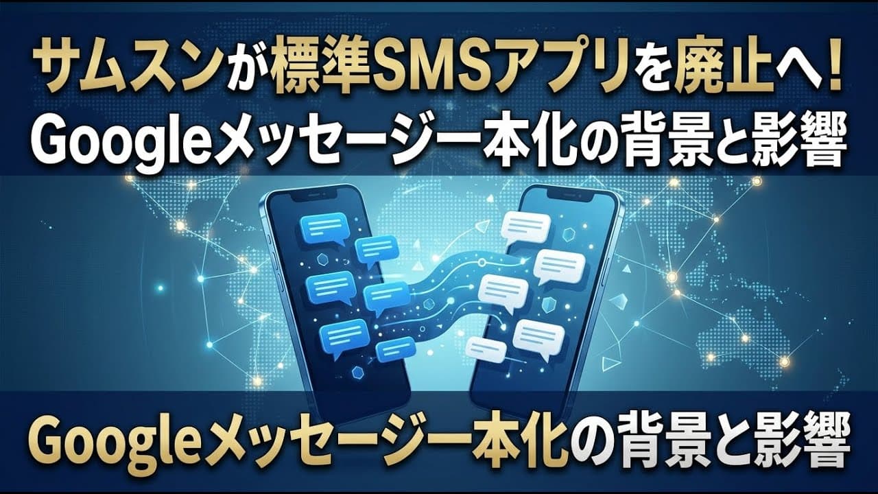 テクノロジーニュース: サムスンが標準SMSアプリを廃止へ！Googleメッセージ一本化の背景と影響