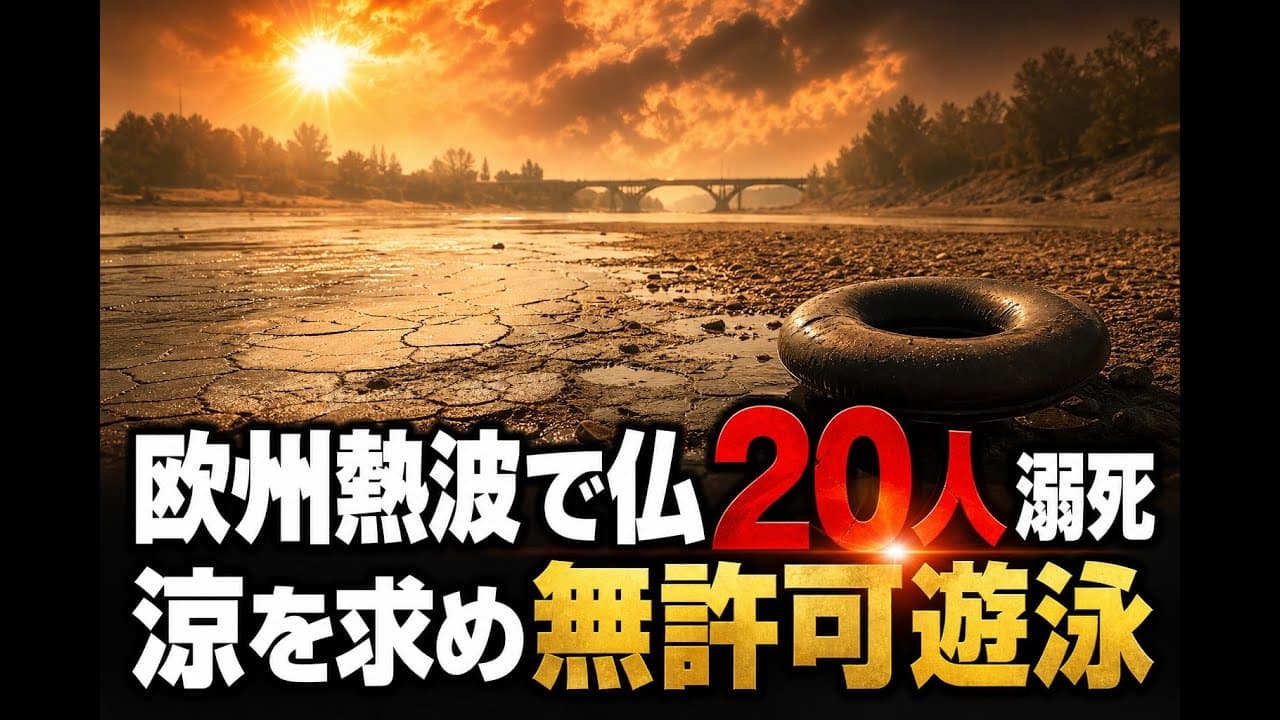 災害ニュース: 欧州熱波で仏20人溺死 涼を求め無許可遊泳