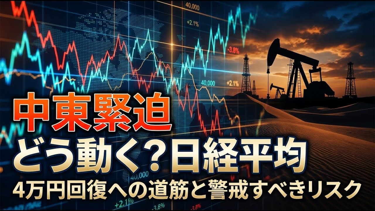 経済ニュース: 中東緊迫で日経平均はどう動く？4万円回復への道筋と警戒すべきリスク