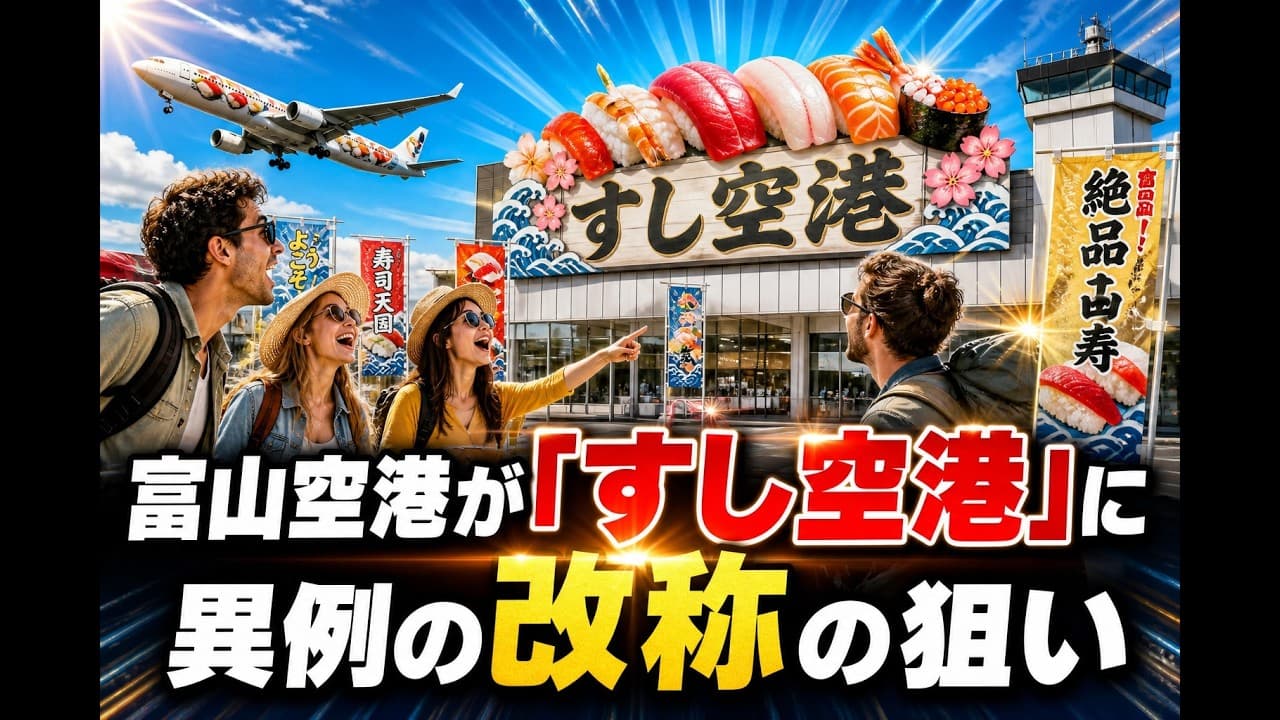 ビジネスニュース: 富山空港が「すし空港」に 異例の改称の狙い