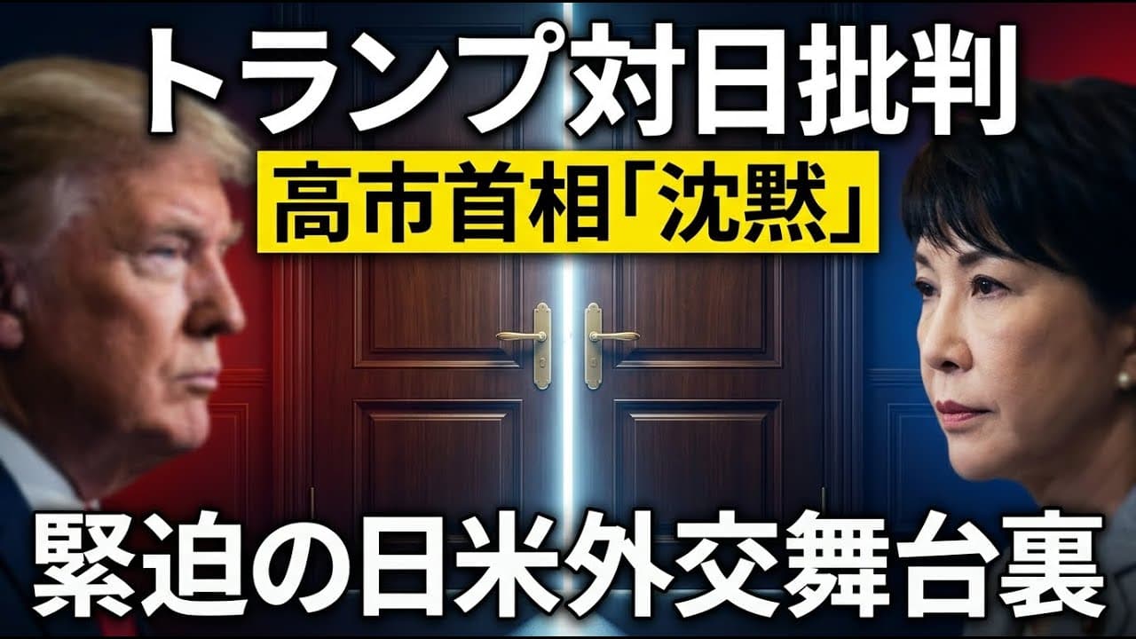 政治ニュース: トランプ大統領の対日批判に高市首相が沈黙、緊迫する日米外交の舞台裏