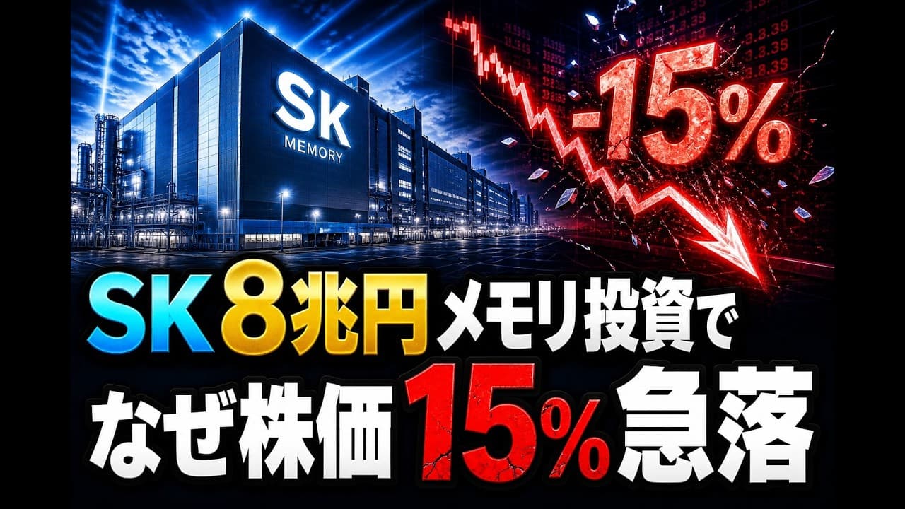 ビジネスニュース: SK8兆円メモリ投資でなぜ株価15%急落
