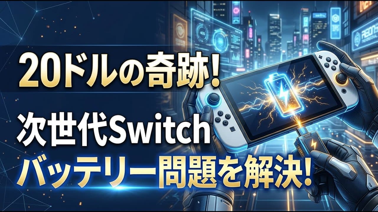 ゲームニュース: 20ドルのアクセサリで解決？次世代ニンテンドースイッチのバッテリー問題に光