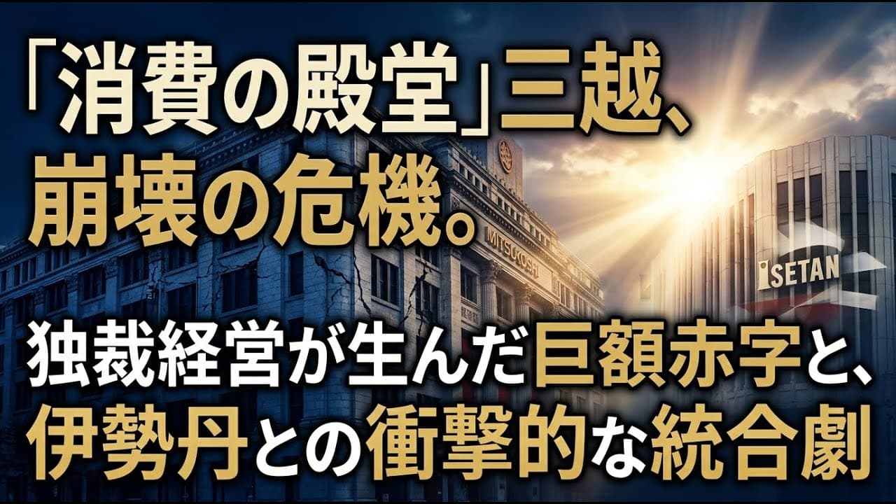 ビジネスニュース: 「消費の殿堂」三越、崩壊の危機。独裁経営が生んだ巨額赤字と、伊勢丹との衝撃的な統合劇