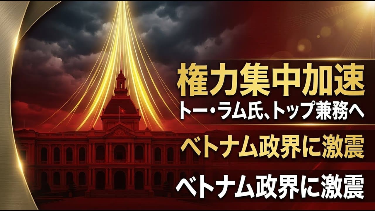 政治ニュース: ベトナムで権力集中加速、トー・ラム氏が党と国家のトップを兼務へ