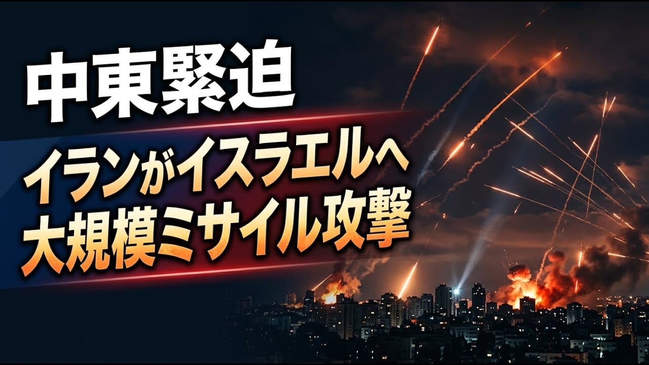 軍事ニュース: 中東緊迫 イランがイスラエルへ大規模ミサイル攻撃
