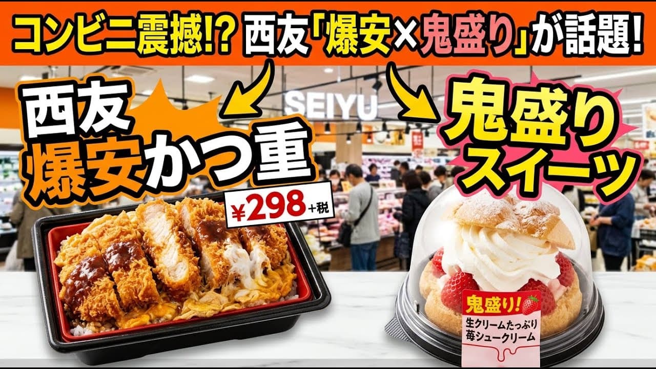グルメニュース: コンビニの脅威？西友の「鬼盛りスイーツ」と「爆安かつ重」がSNSで話題