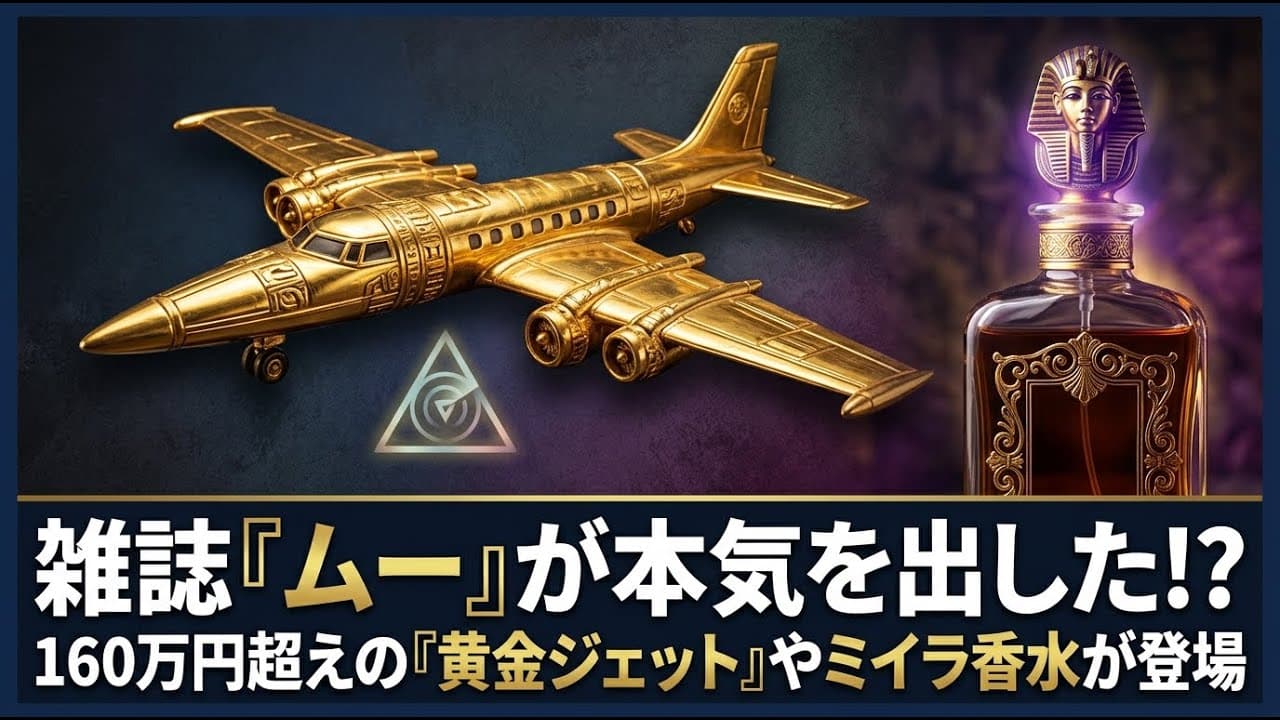 エンタメニュース: 雑誌『ムー』が本気を出した？160万円超えの「黄金ジェット」やミイラ香水が登場