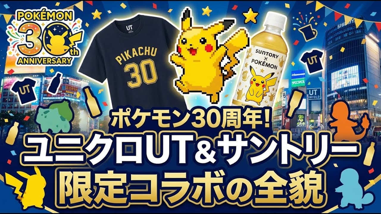 エンタメニュース: ポケモン30周年！ユニクロUTとサントリーが贈る限定コラボの全貌