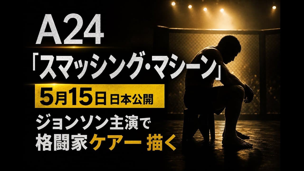 エンタメニュース: A24『スマッシング・マシーン』5月15日日本公開 ジョンソン主演で格闘家ケアー描く