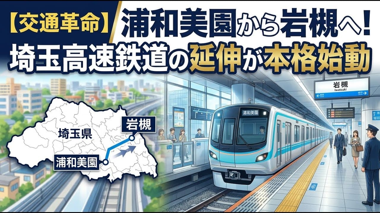 交通ニュース: 浦和美園から岩槻へ！埼玉高速鉄道の延伸が本格始動