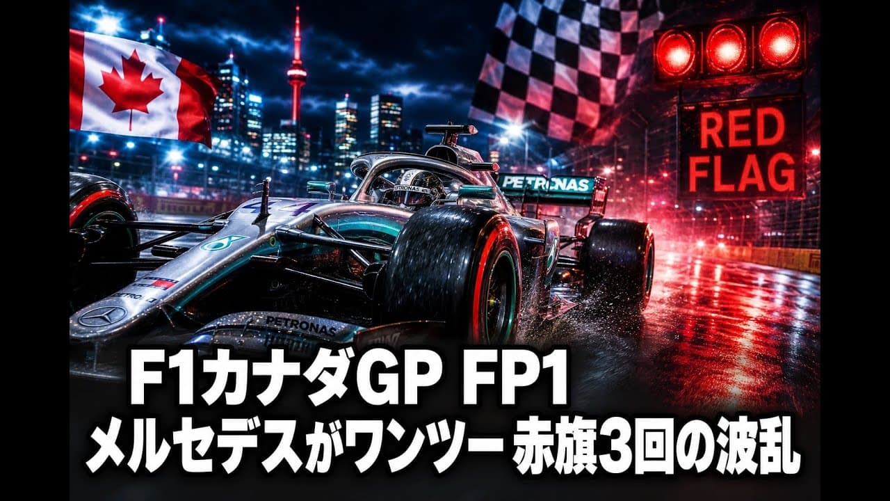 スポーツニュース: F1カナダGP FP1 メルセデスがワンツー 赤旗3回の波乱
