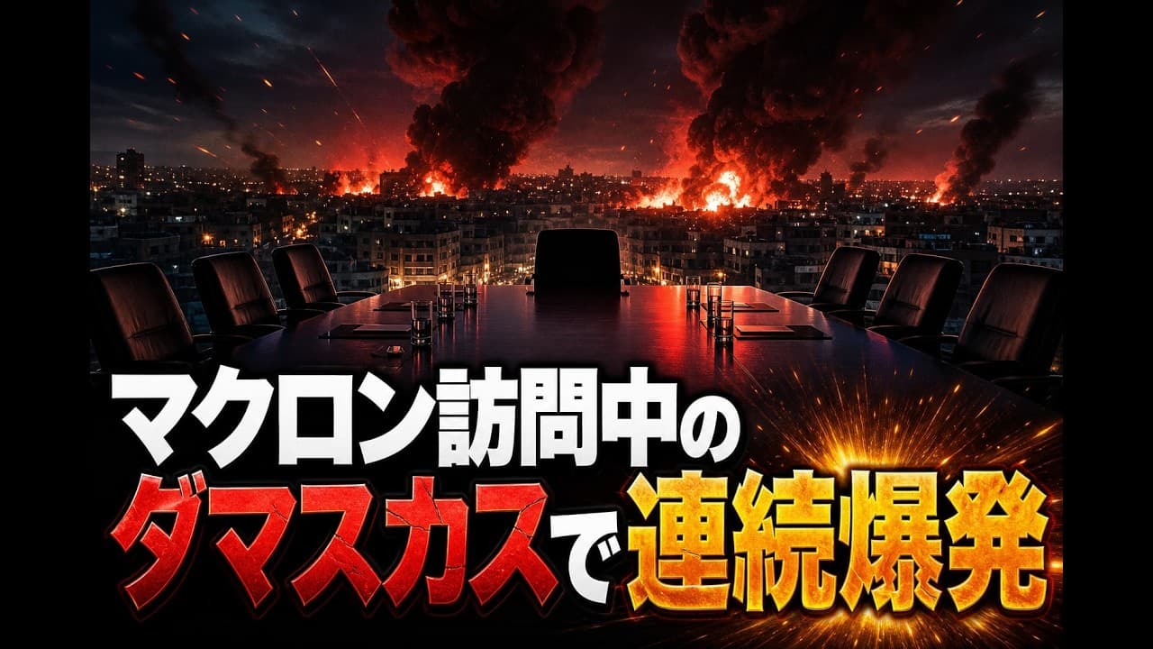 国際ニュース: マクロン訪問中のダマスカスで連続爆発