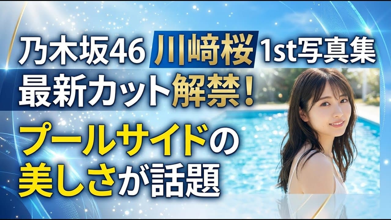 エンタメニュース: 乃木坂46 川﨑桜、待望の1st写真集から最新カット解禁！プールサイドの美しさが話題