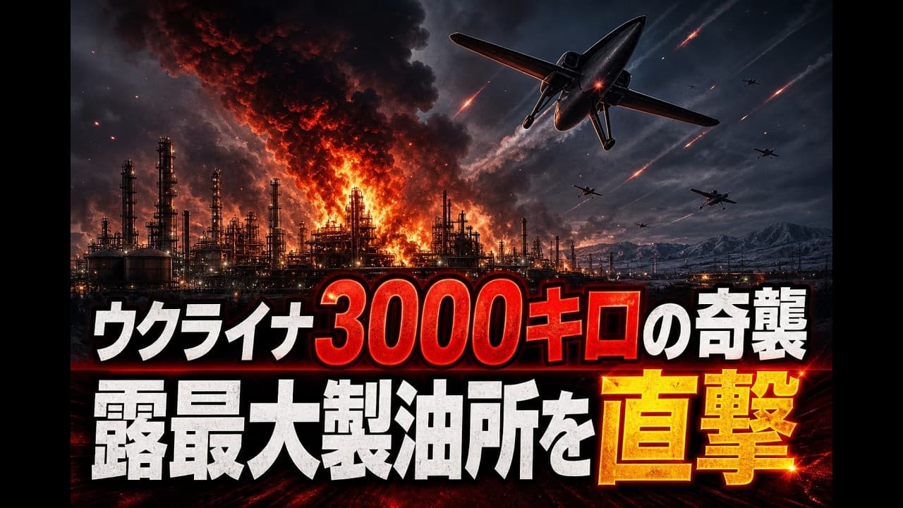 国際ニュース: ウクライナ3000キロの奇襲 露最大製油所を直撃