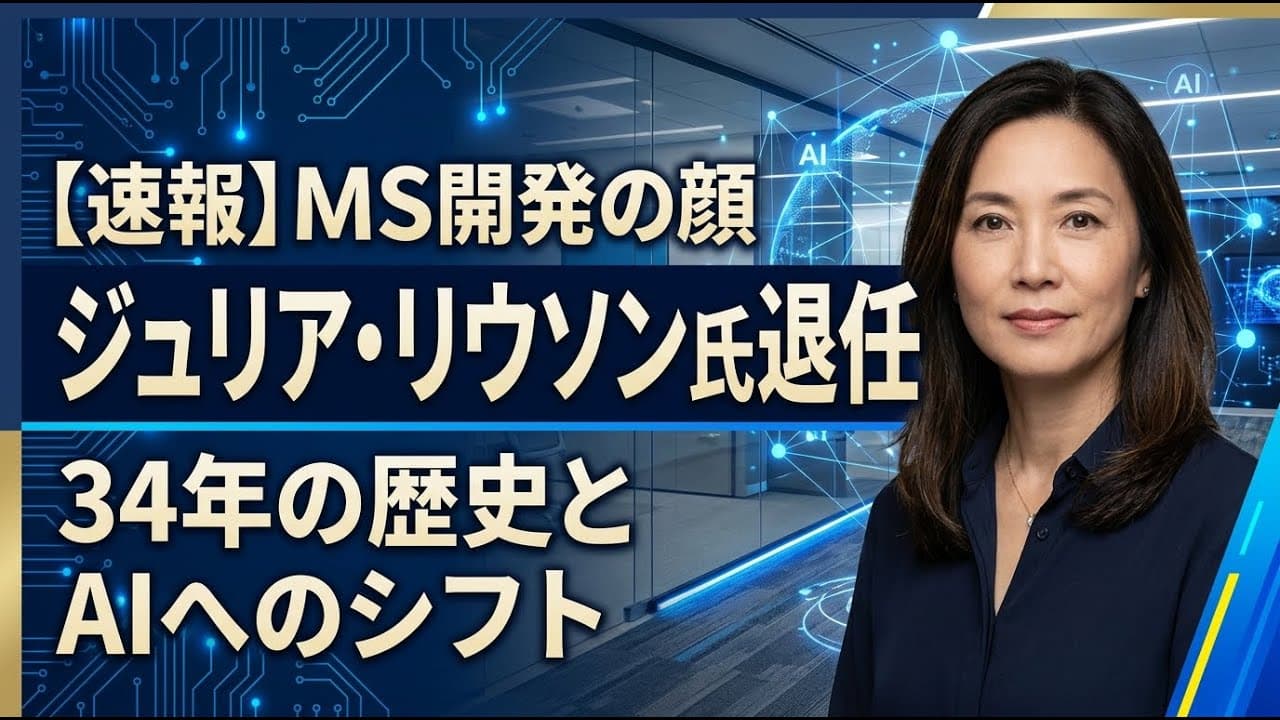 ビジネスニュース: マイクロソフト開発部門の顔、ジュリア・リウソン氏が退任。34年の歴史とAIへのシフト