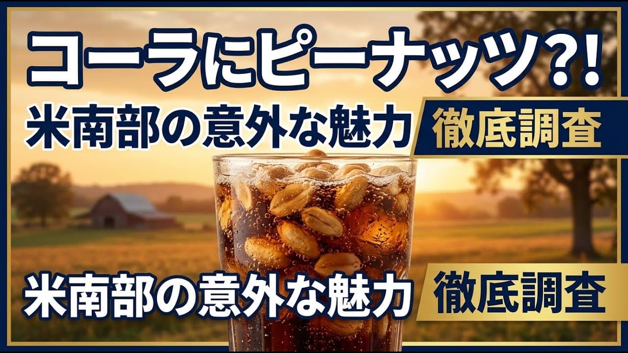 グルメニュース: アメリカ南部で愛される「コーラにピーナッツ」？意外な組み合わせの魅力を徹底調査