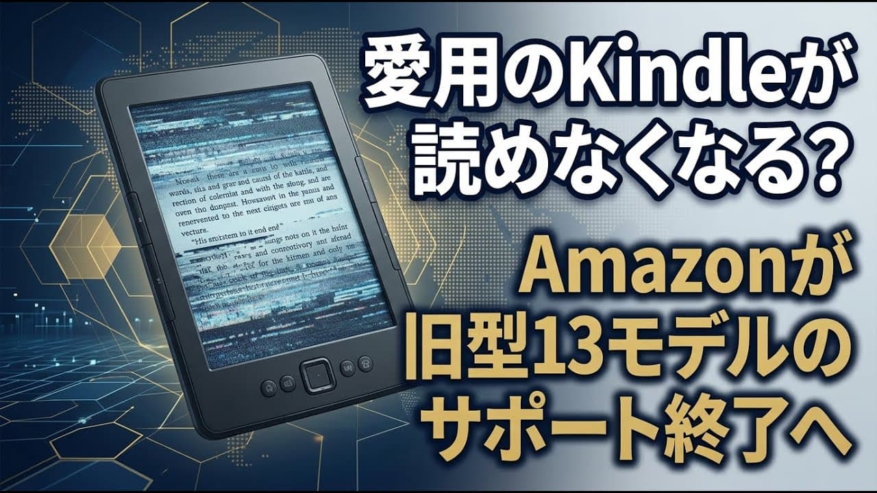 テクノロジーニュース: 愛用のKindleが読めなくなる？Amazonが旧型13モデルのサポート終了へ