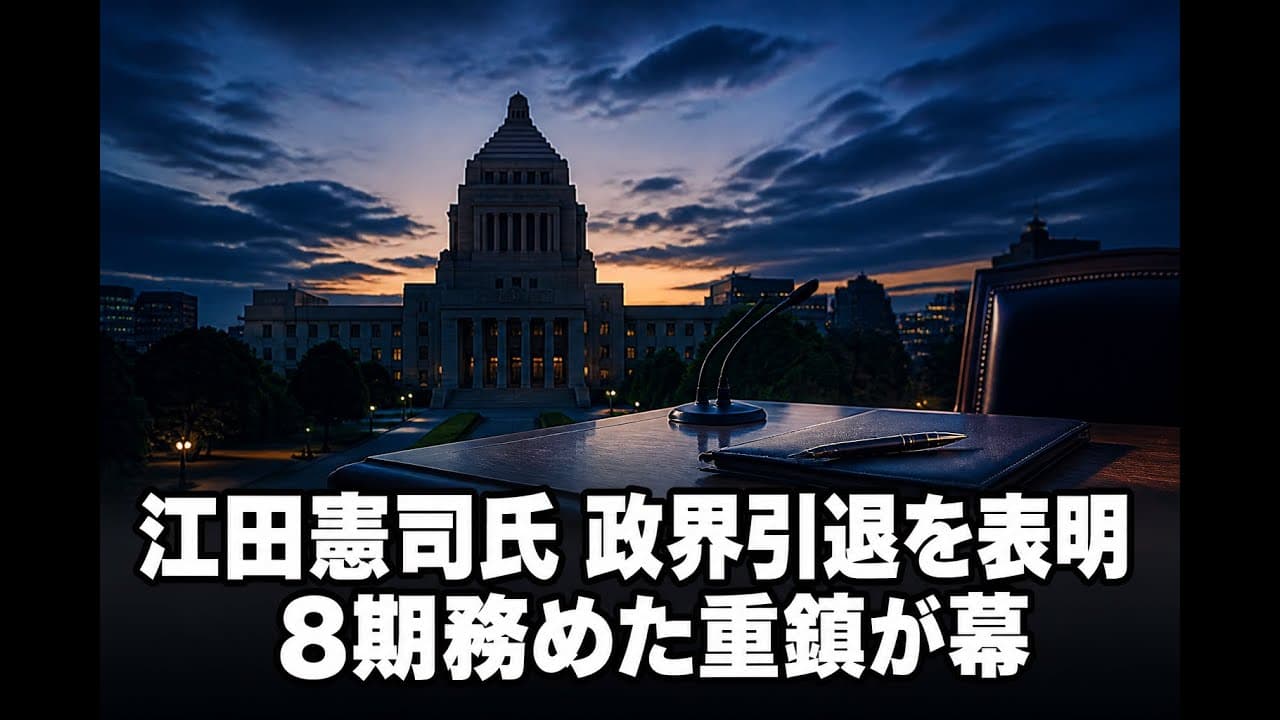政治ニュース: 江田憲司氏 政界引退を表明 8期務めた重鎮が幕