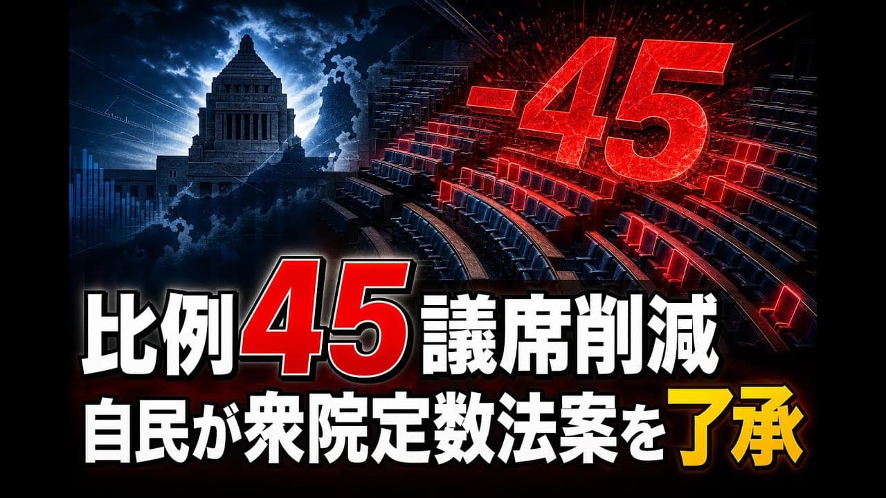 政治ニュース: 比例45議席削減 自民が衆院定数法案を了承