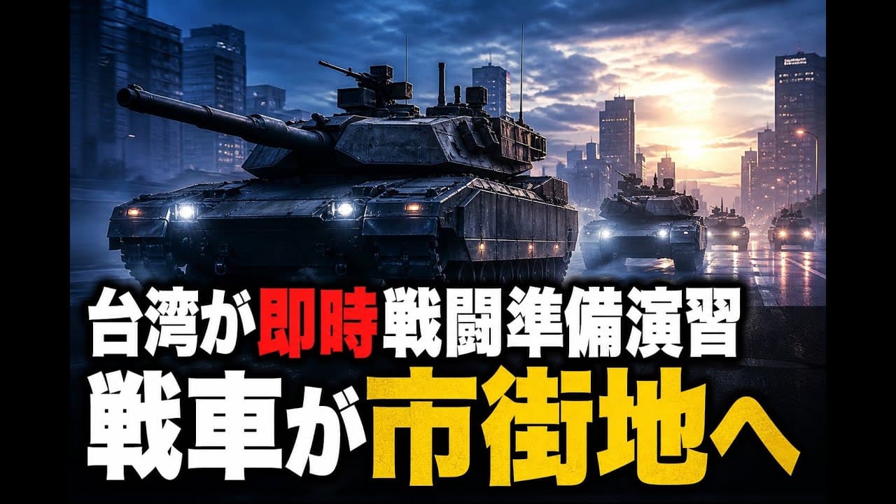 軍事ニュース: 台湾が即時戦闘準備演習 戦車が市街地へ