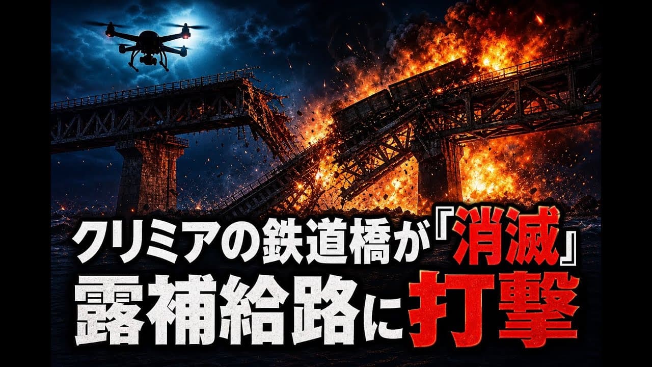 軍事ニュース: クリミアの鉄道橋が『消滅』 露補給路に打撃