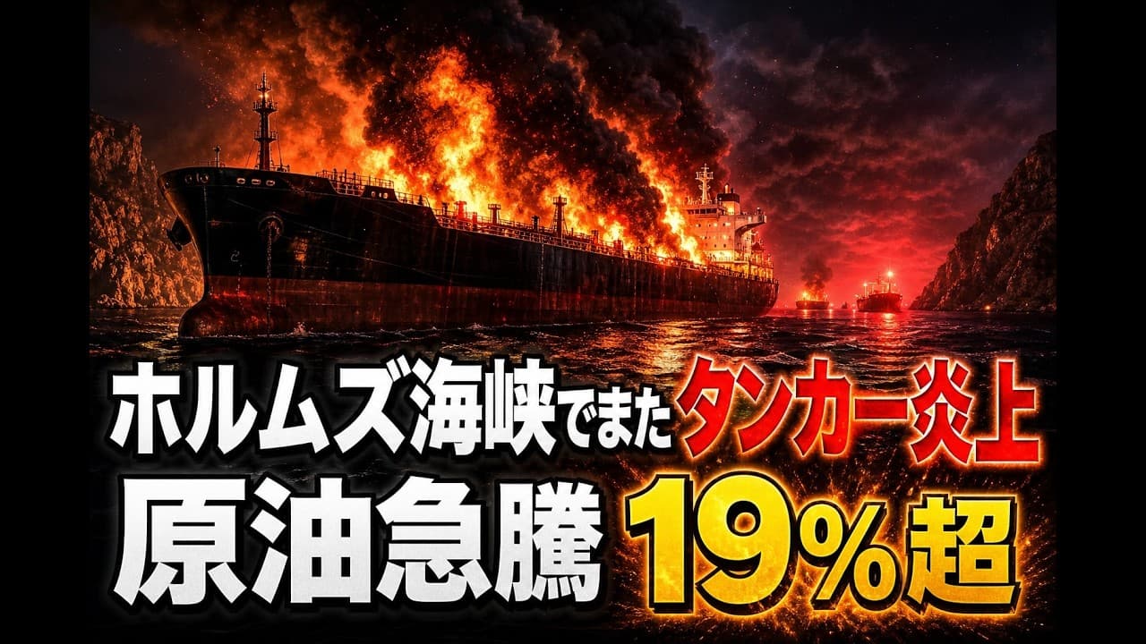 国際ニュース: ホルムズ海峡でまたタンカー炎上 原油急騰