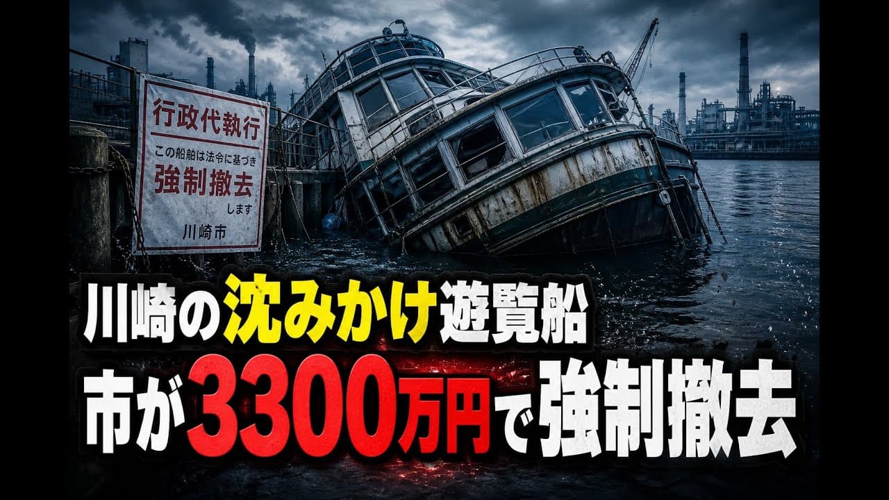 社会ニュース: 川崎の沈みかけ遊覧船 市が3300万円で強制撤去