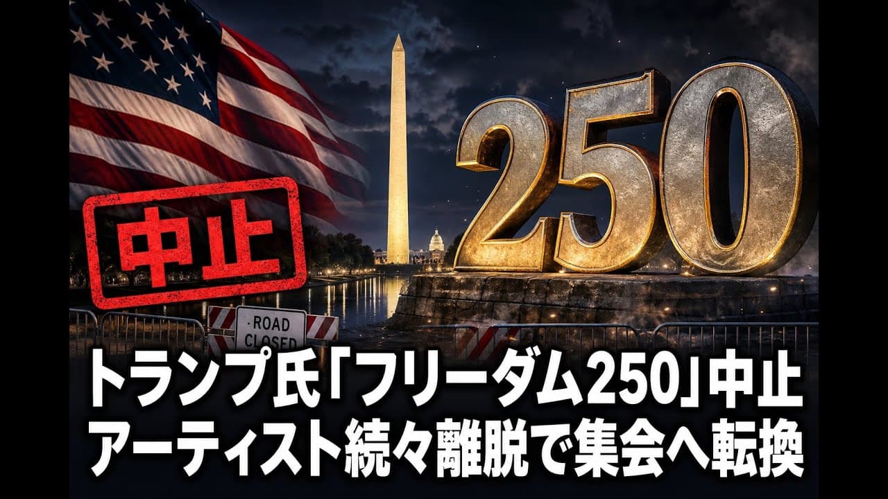 政治ニュース: トランプ氏「フリーダム250」中止 アーティスト続々離脱で集会へ転換