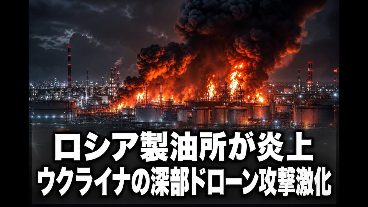 軍事ニュース: ロシア製油所が炎上 ウクライナの深部ドローン攻撃激化