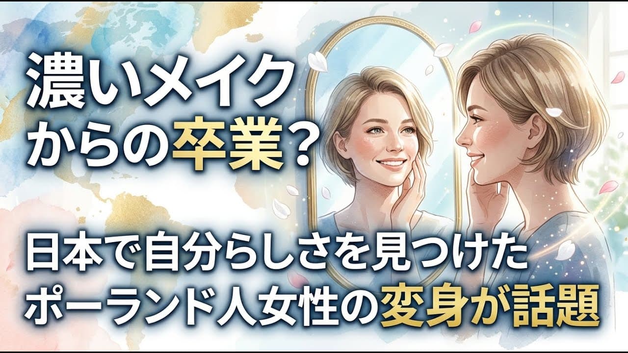 ライフスタイルニュース: 濃いメイクからの卒業？日本で自分らしさを見つけたポーランド人女性の変身が話題